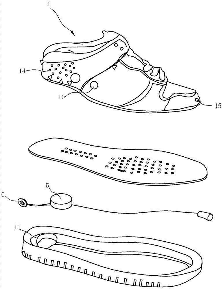 Navigation shoe special for blind person