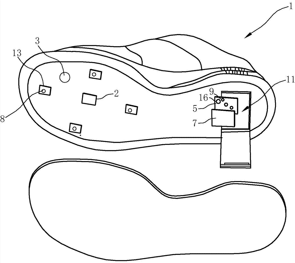 Navigation shoe special for blind person