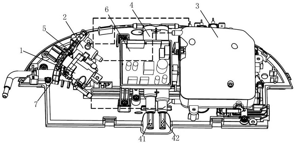 A waterway control device and a local cleaning device