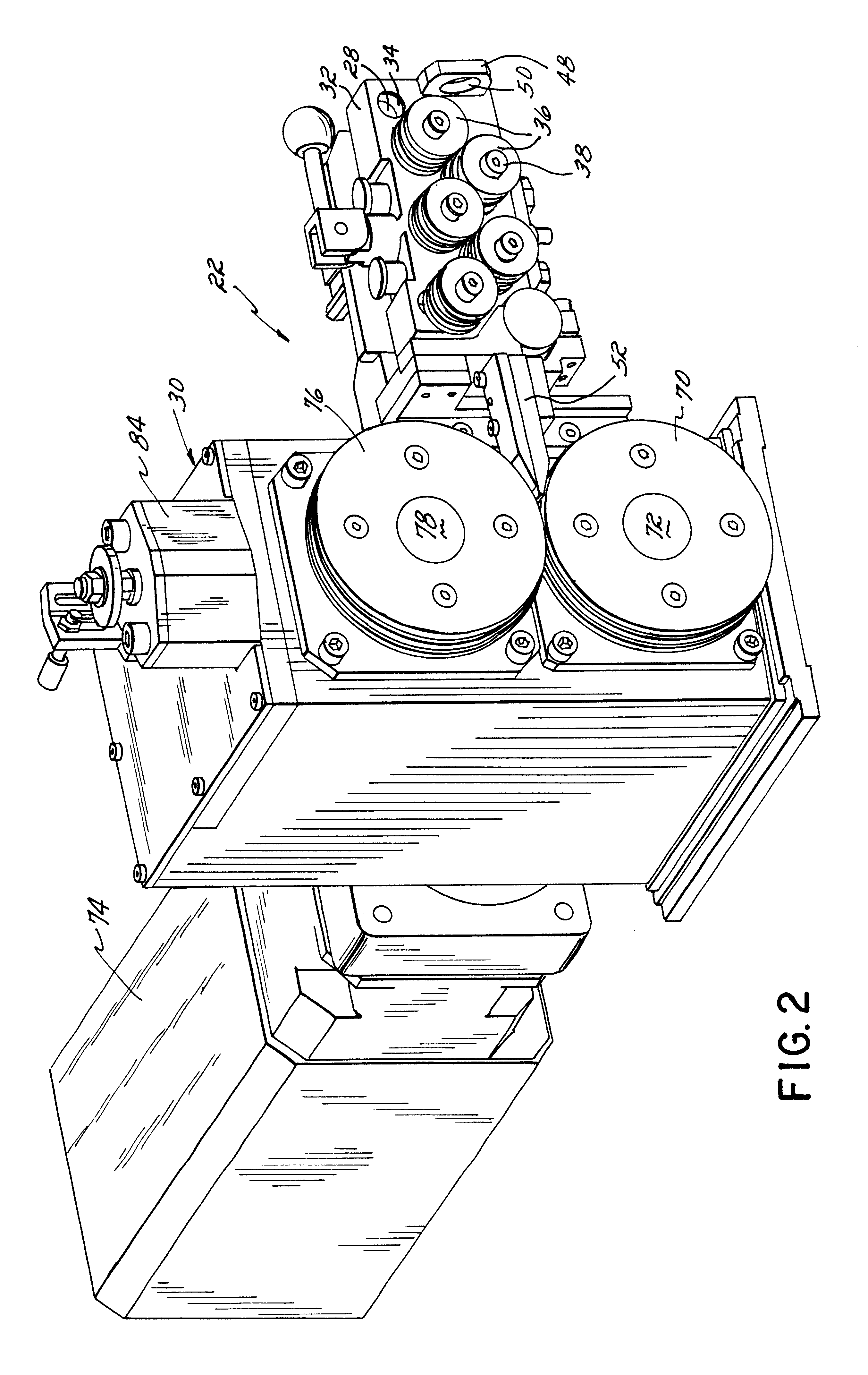 Multiple wire feed for spring coiling machine and method