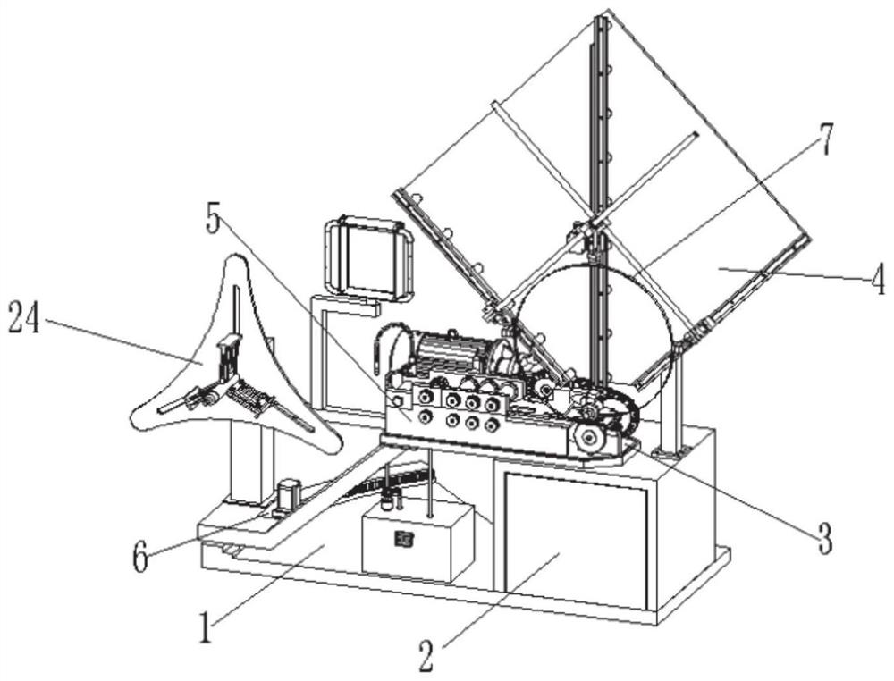 Automatic adjusting device for machining parameters of spiral duct and spiral duct machine