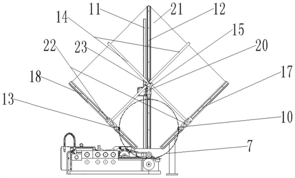 Automatic adjusting device for machining parameters of spiral duct and spiral duct machine