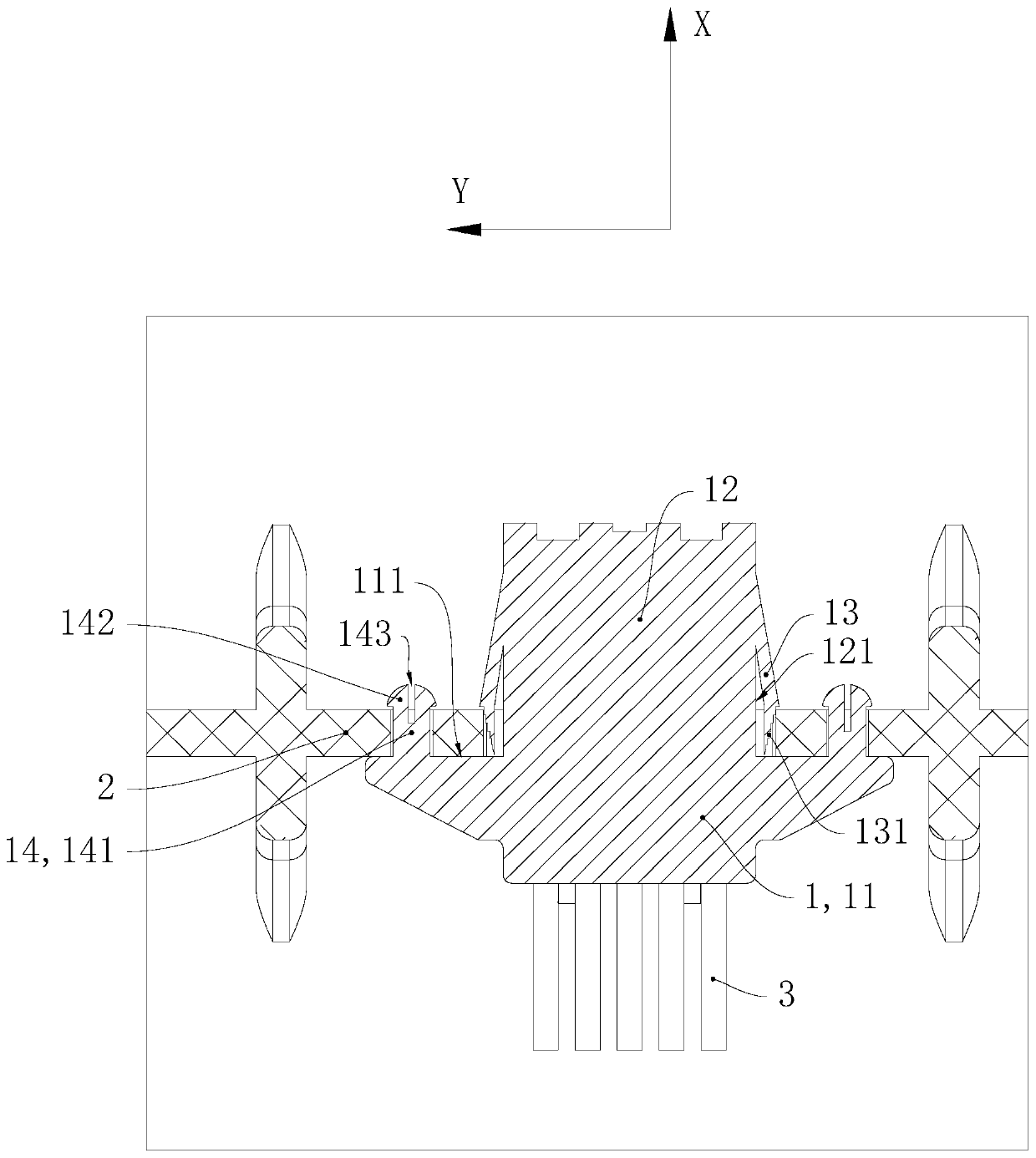 Terminal connection structure and electric appliance