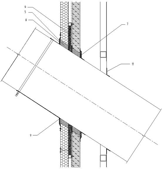 Novel anti-explosion and fireproof plugging structure of converter station valve hall valve side sleeve hole