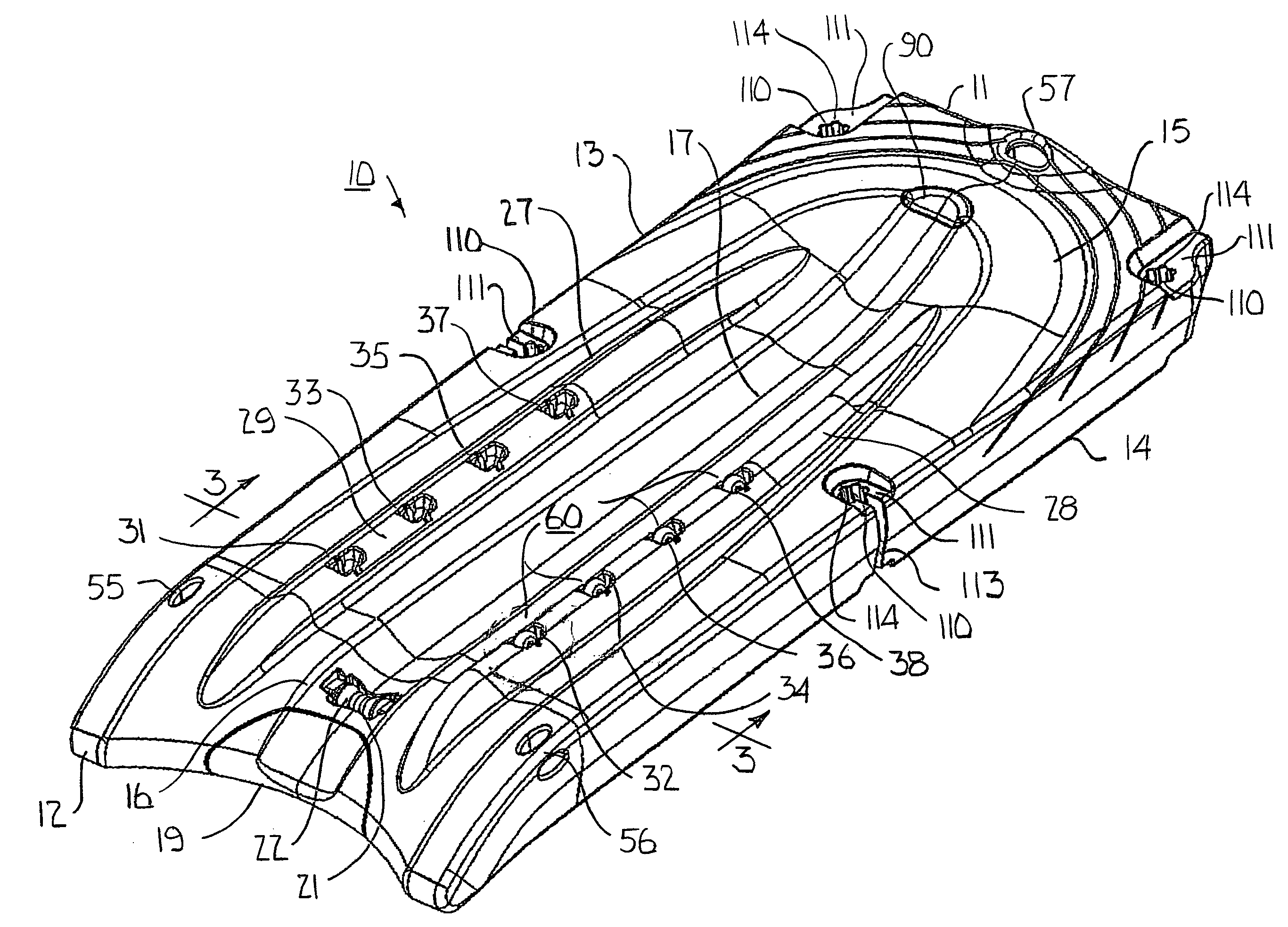 Roller assembly for floating dock