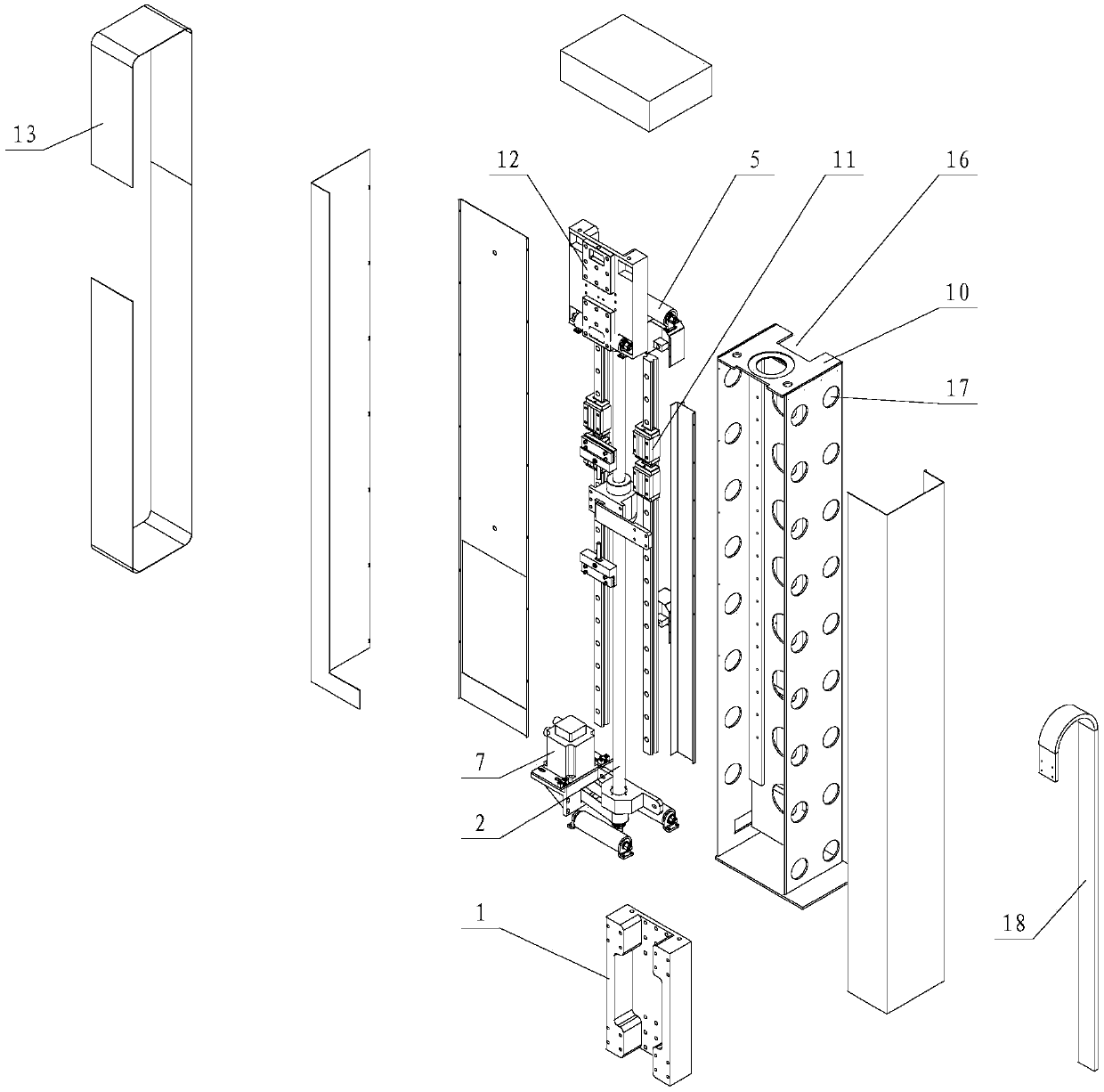 Robot pillar structure