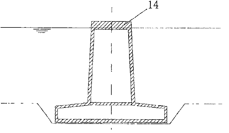 Bridge caisson composite pile foundation and reverse construction method thereof