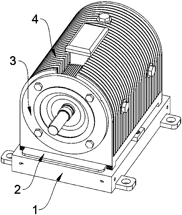 Stable motor base for numerical control machine tool