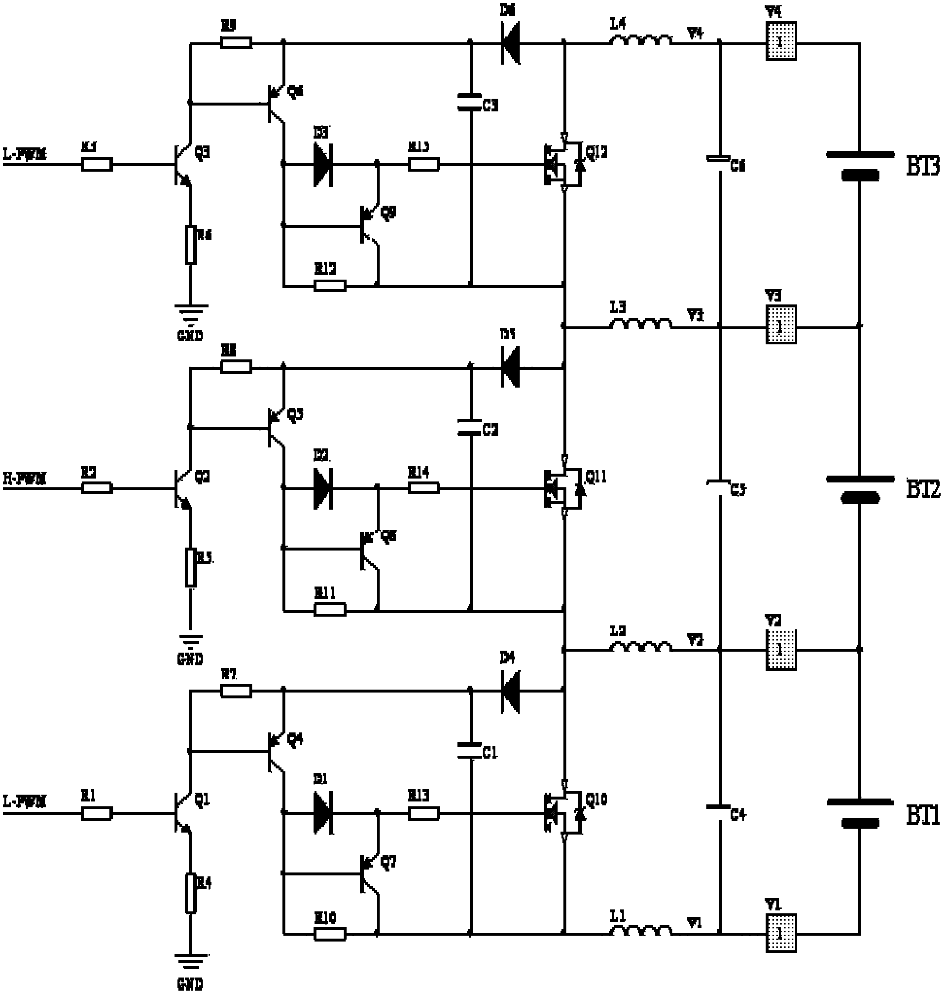 Equalization device for battery electric quantity