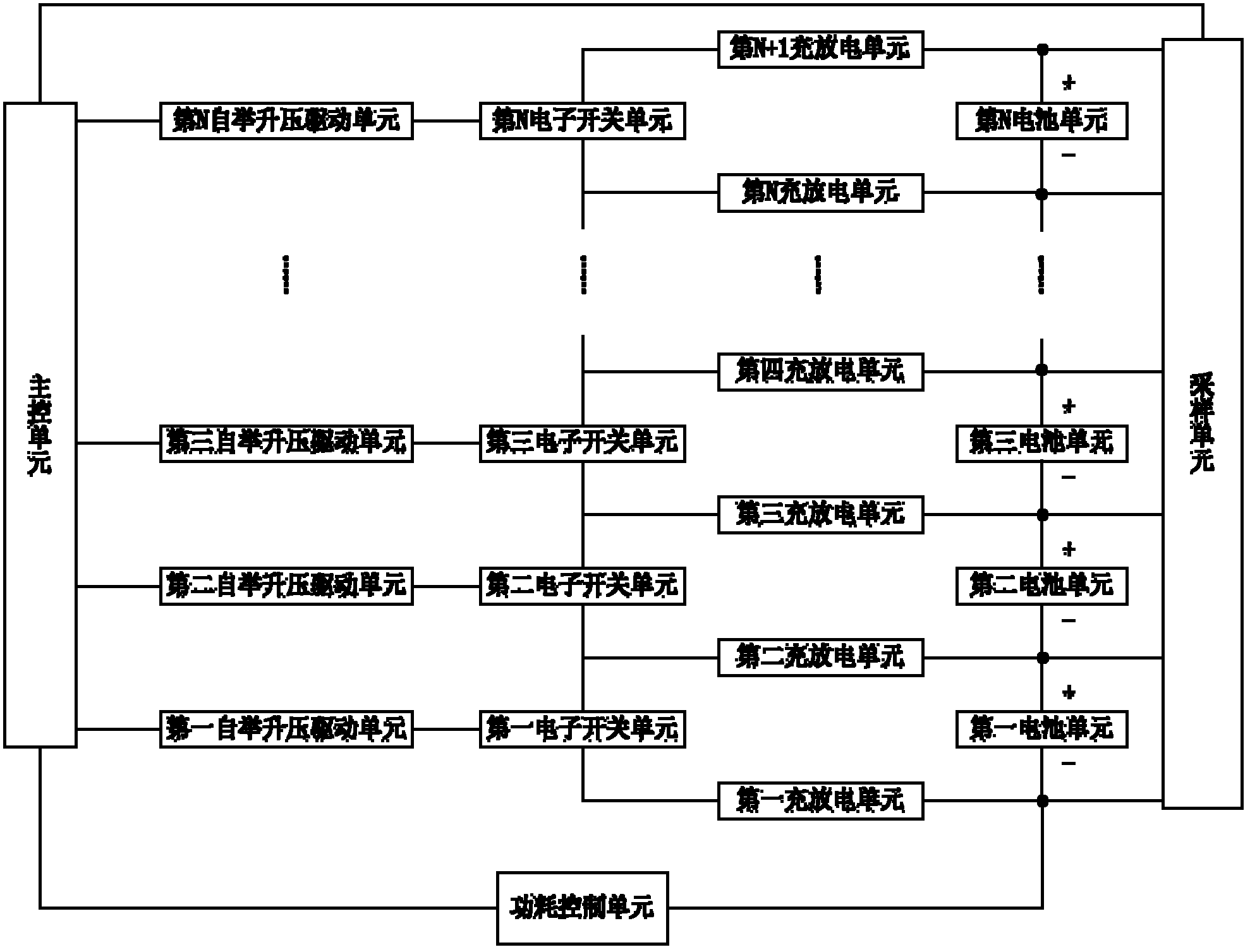 Equalization device for battery electric quantity