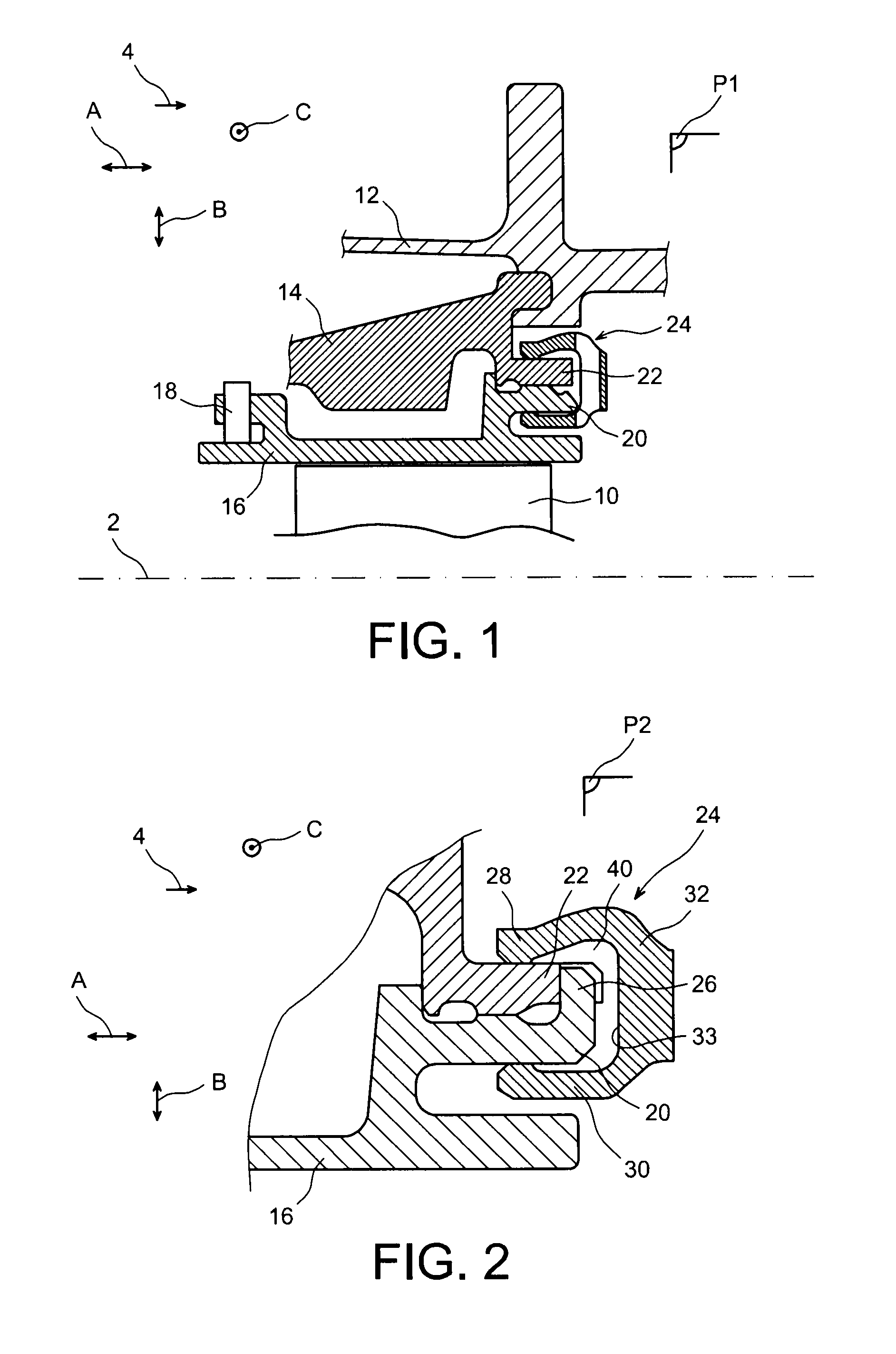 Unit for locking ring sectors on a turbomachine casing, comprising radial passages for gripping it