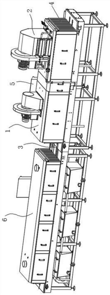 Multi-stage air drying equipment for box washing machine