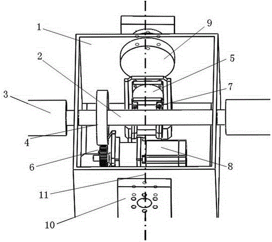 Double-shaft integral sun tracking driving device for eliminating off-axis error