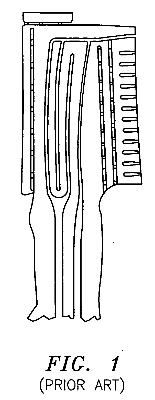 RMC-defined tip blowing slots for turbine blades