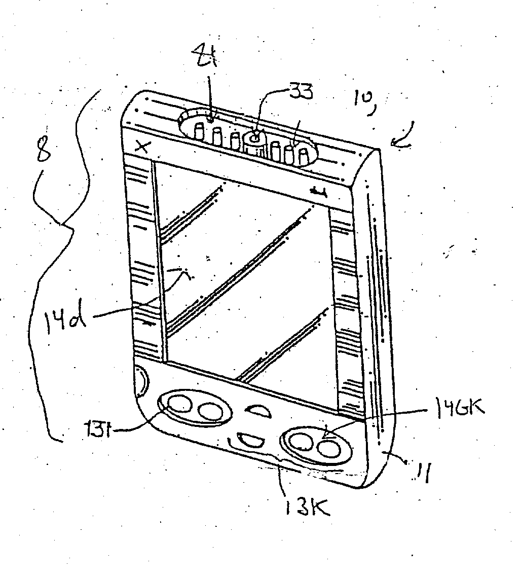 Optical reader comprising keyboard