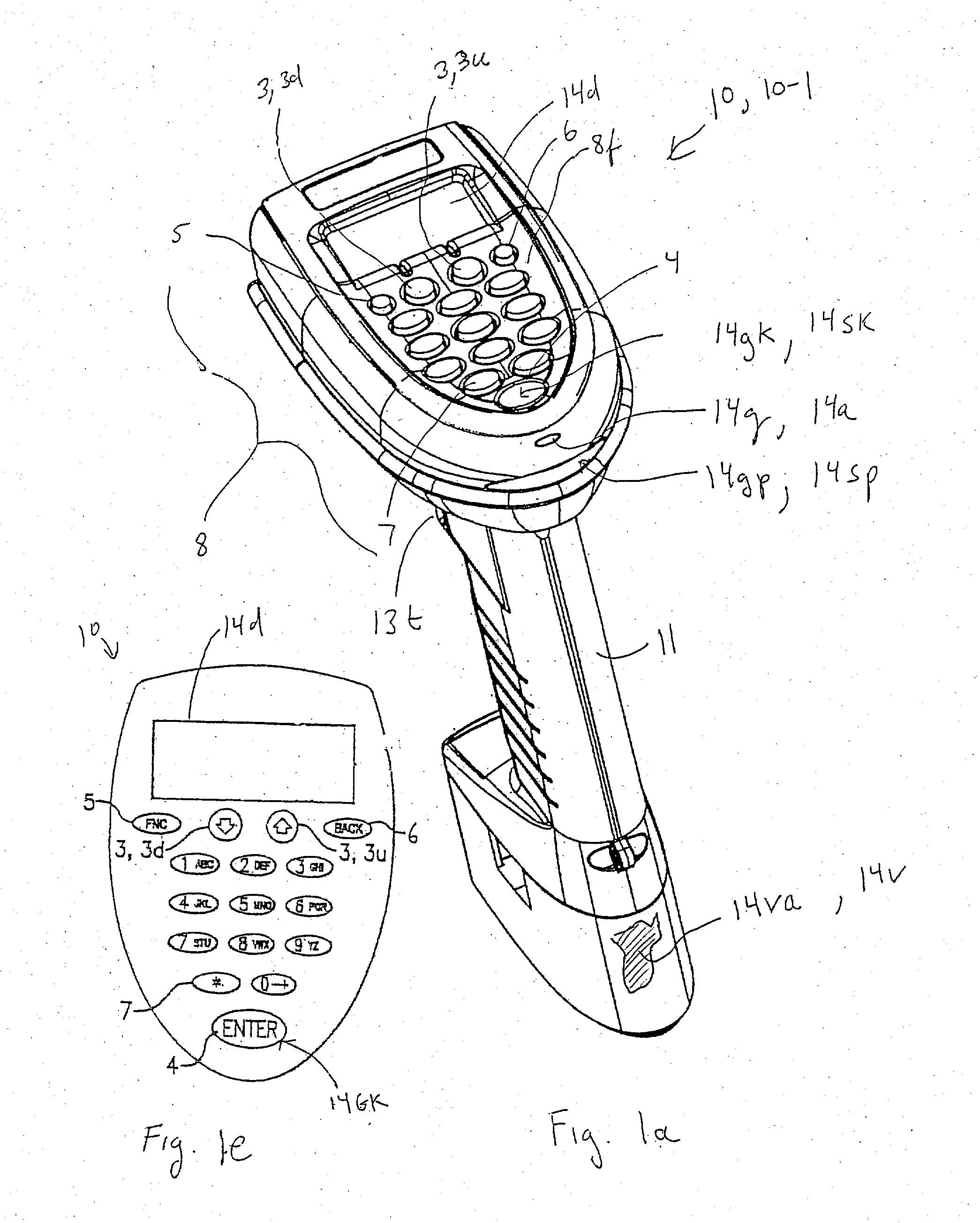 Optical reader comprising keyboard