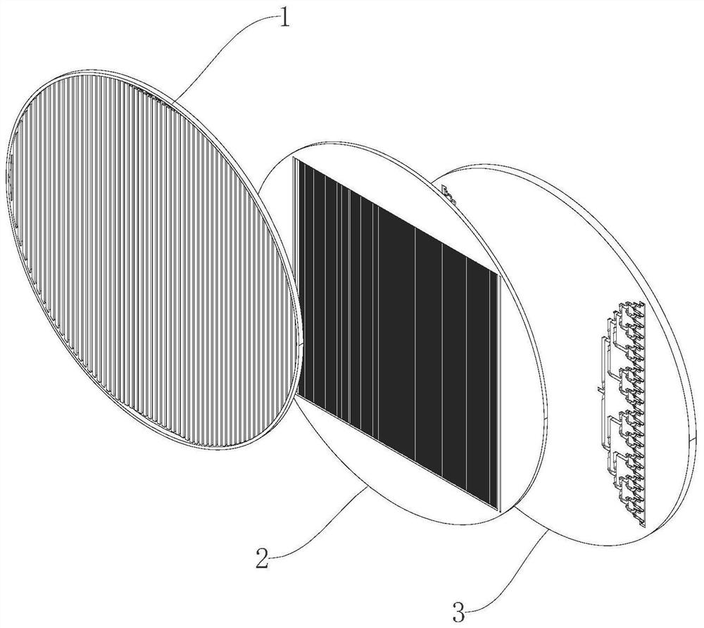 Dual-frequency common-caliber VICTS phased-array antenna