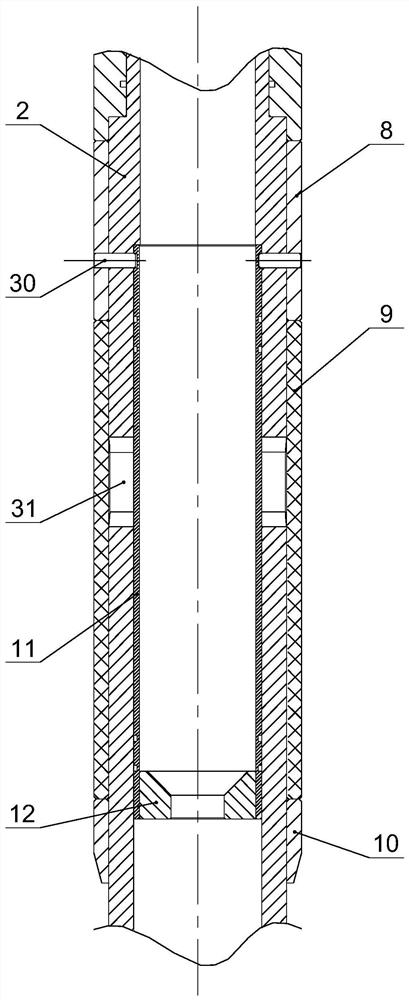 Casing well cementation sliding sleeve