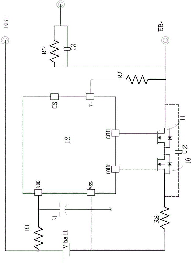 Packaging structure for battery management integrated circuit