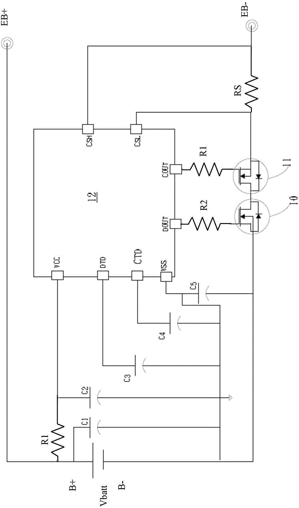 Packaging structure for battery management integrated circuit