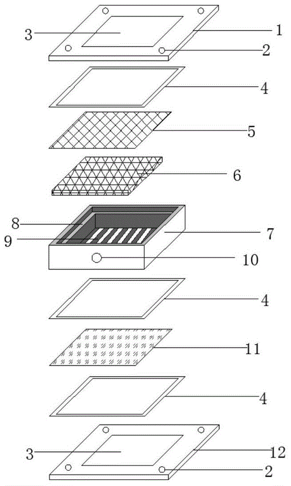 Horizontal three-electrode electrochemical rechargeable zinc-air battery