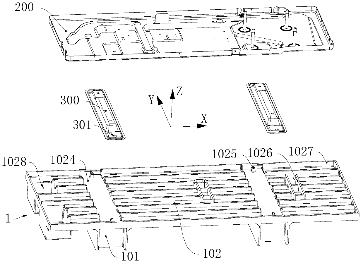 Outdoor unit packaging bottom support and air conditioner outdoor unit assembly