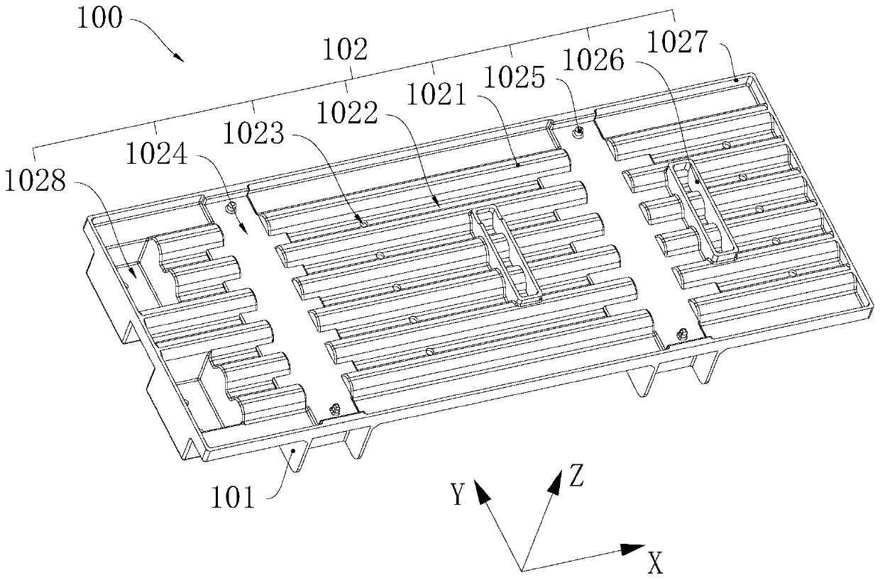 Outdoor unit packaging bottom support and air conditioner outdoor unit assembly