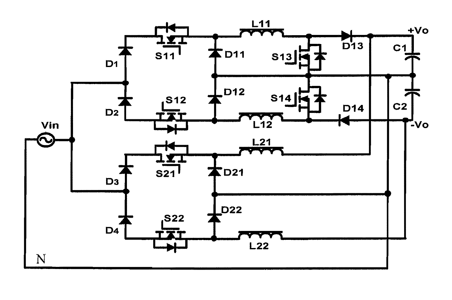 Single-phase and three-phase dual buck-boost/buck power factor correction circuits and controlling method thereof