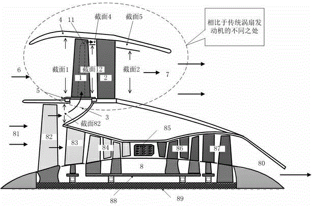 Large-bypass-ratio turbofan engine of vane tip jet driven fan