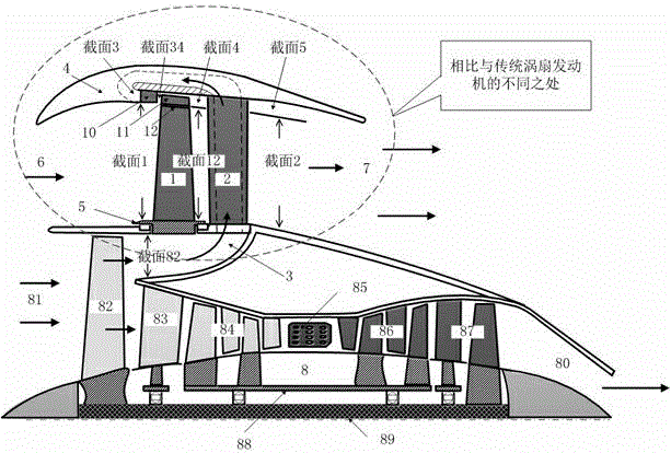 Large-bypass-ratio turbofan engine of vane tip jet driven fan