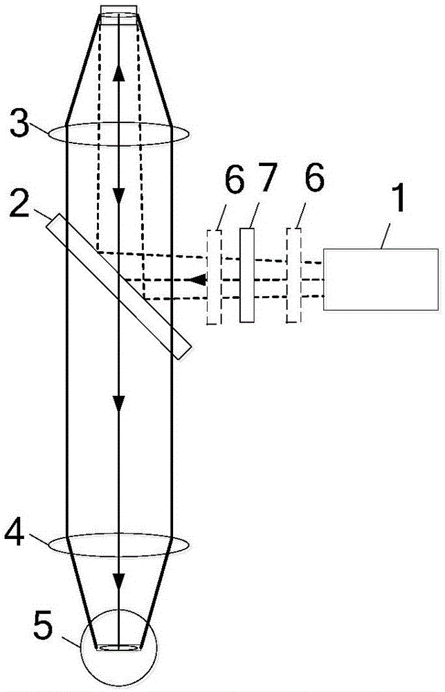 Polarization modulation Raman probe using spatial output Laser, and spectral detection method