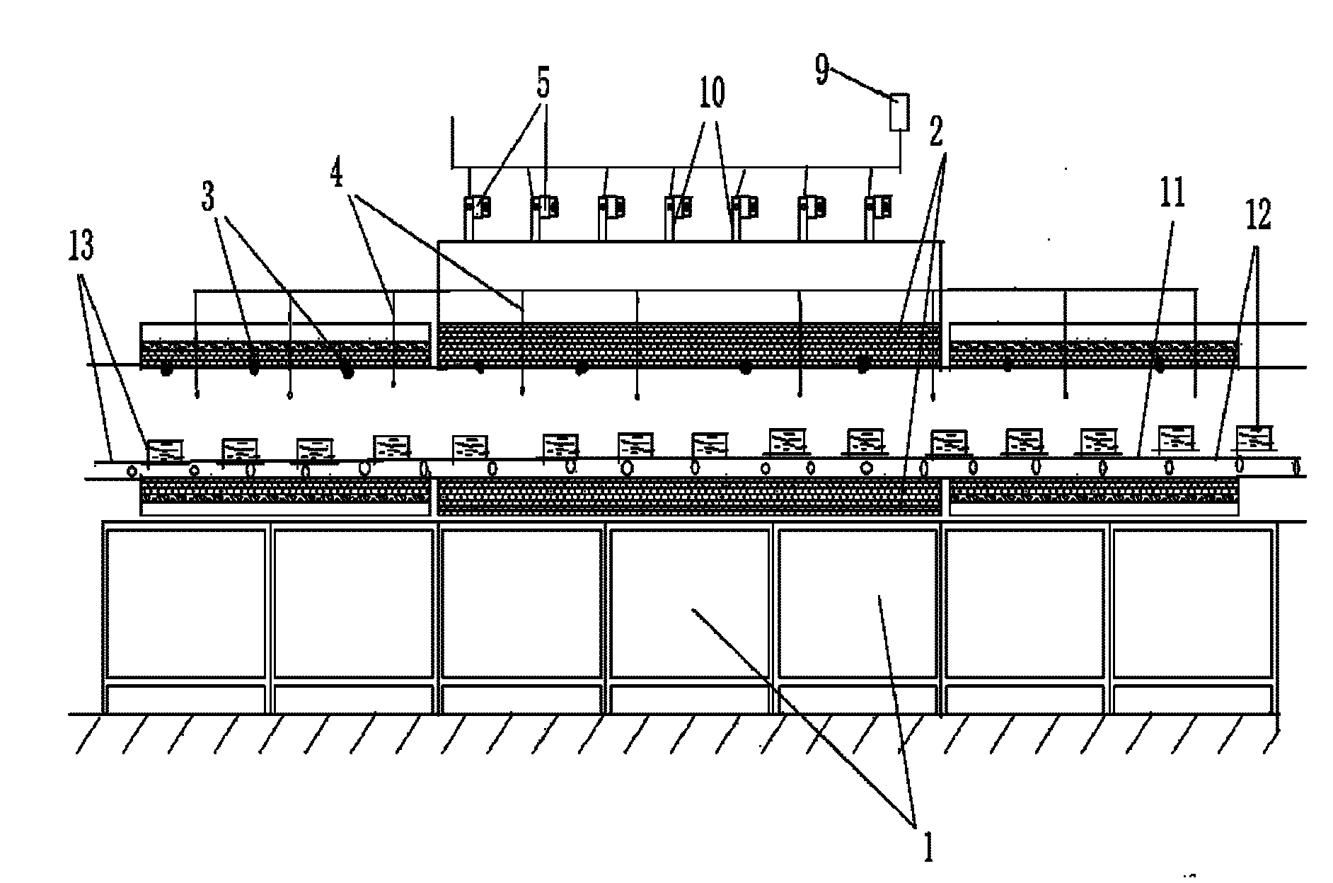 Continuous type microwave auxiliary sintering furnace and method