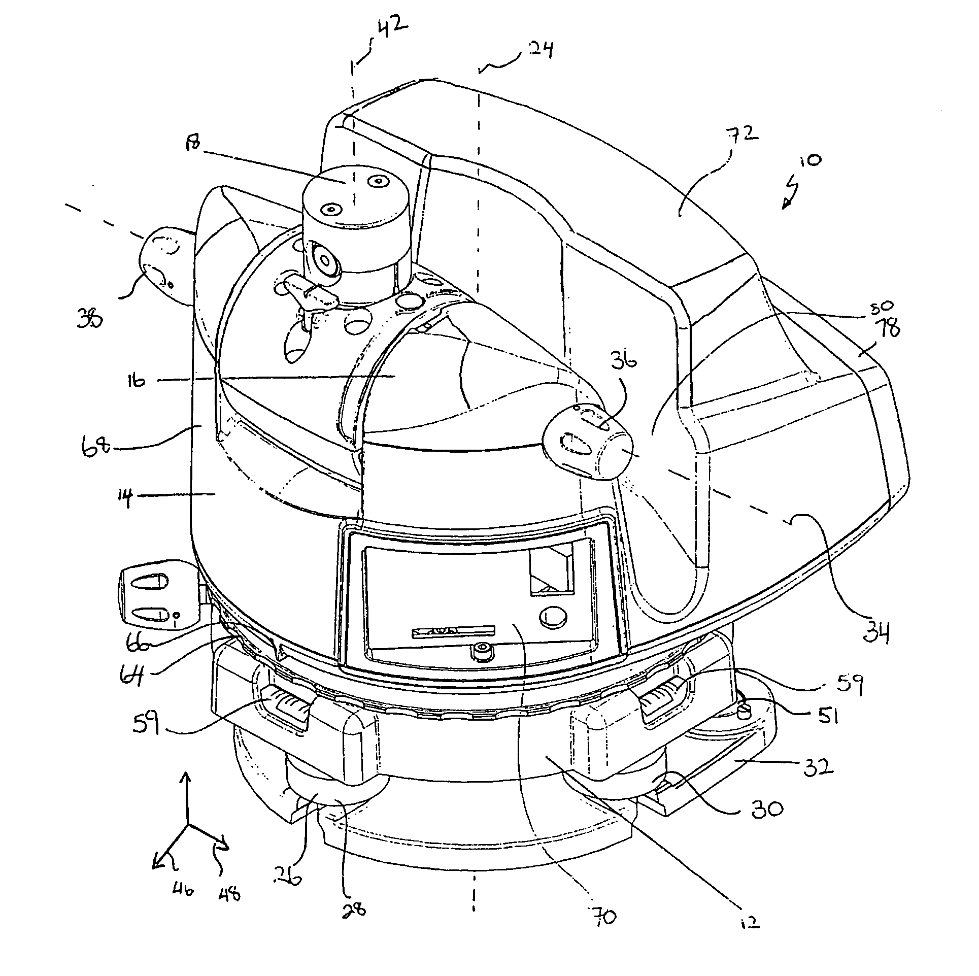 Laser lavelling apparatus