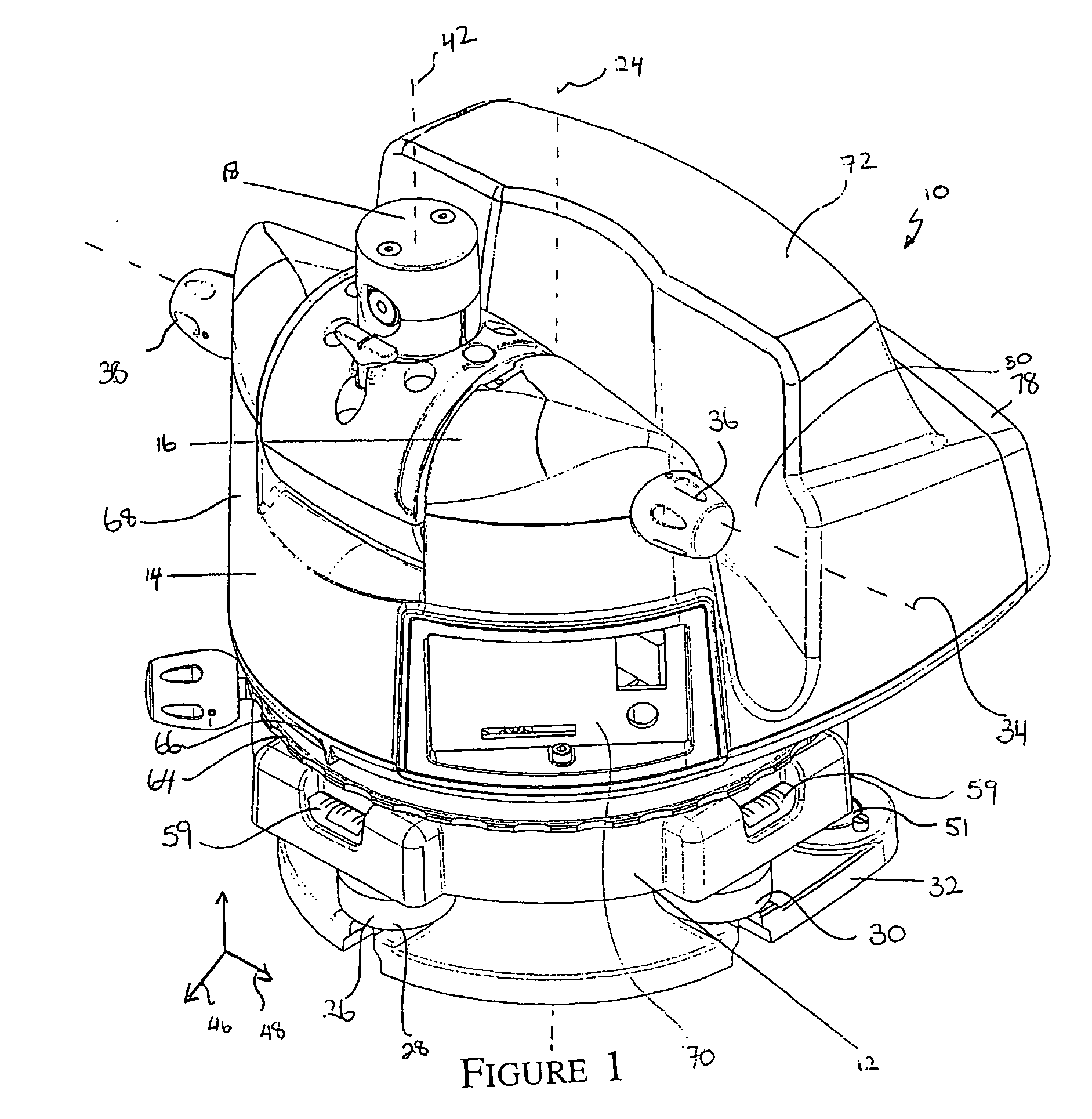 Laser lavelling apparatus