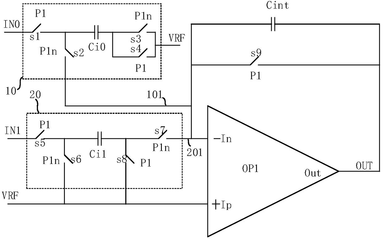 Switched capacitor subtraction circuit and sensor device