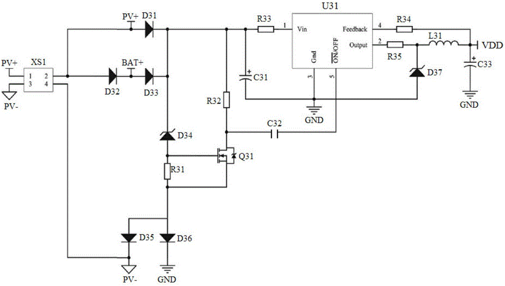 Solar air-conditioning system with control and power lightning protection functions