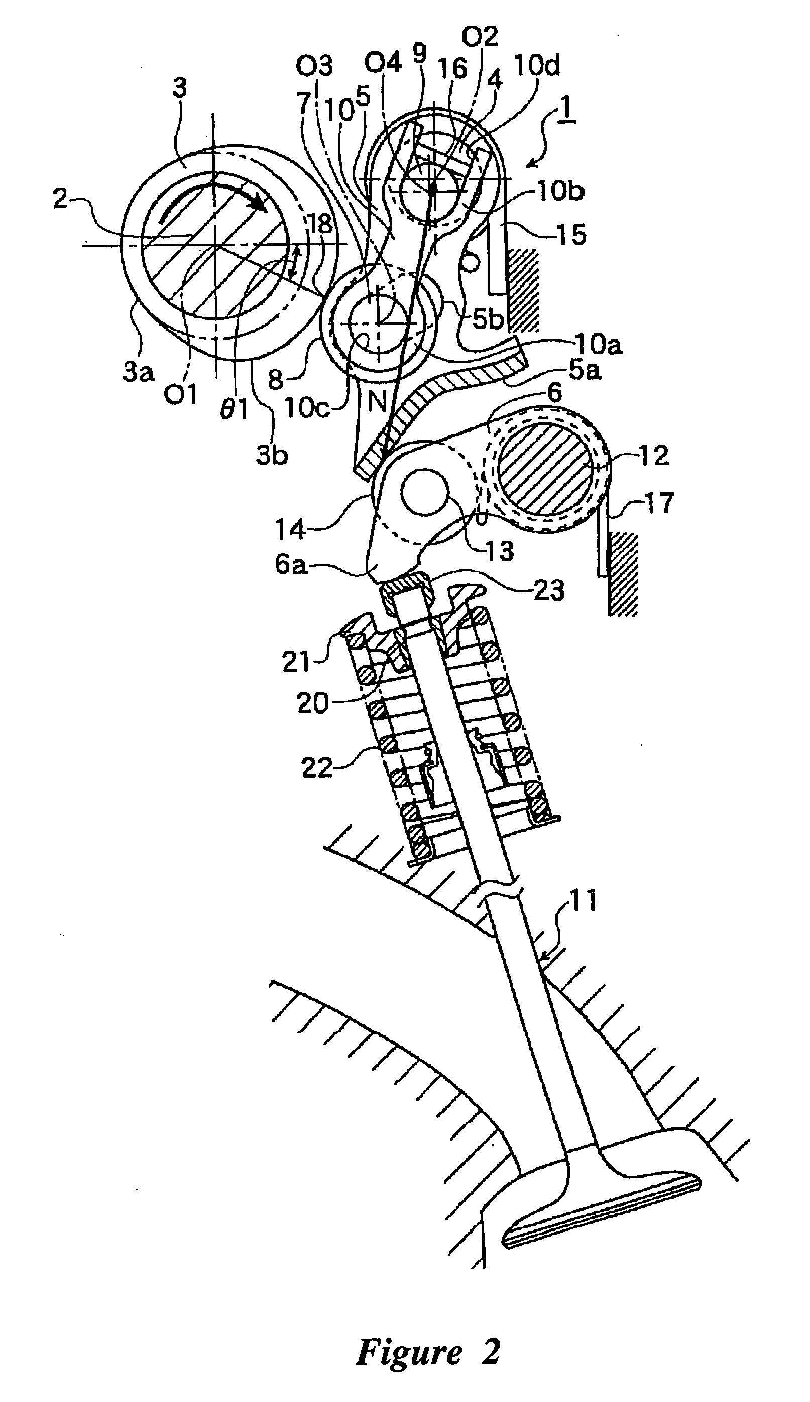 Variable valve train mechanism of internal combustion engine