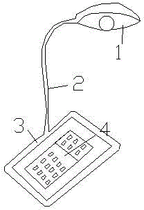 High light table lamp with calculator