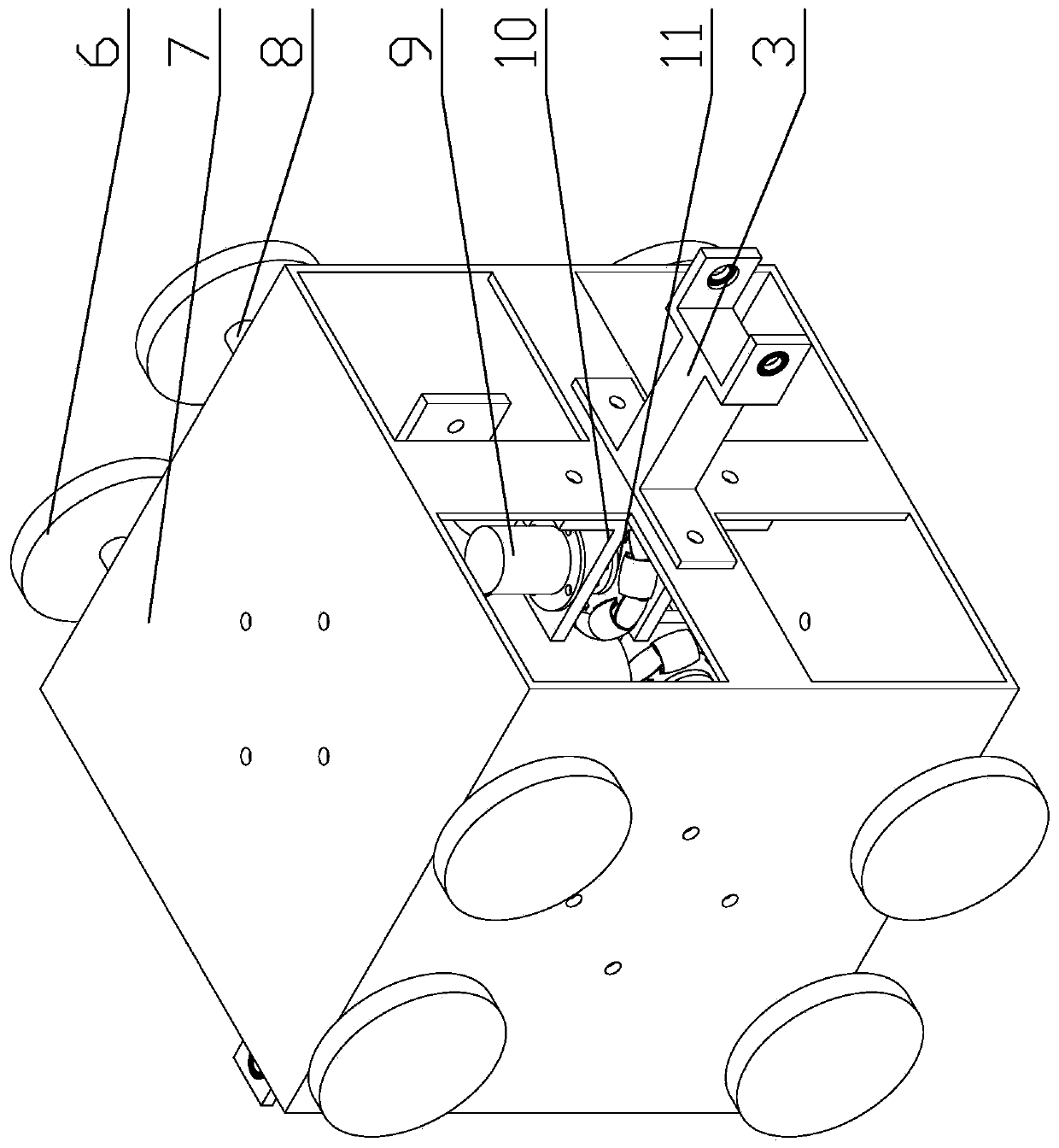 Snake robot mechanism and motion control method based on gyro precession effect