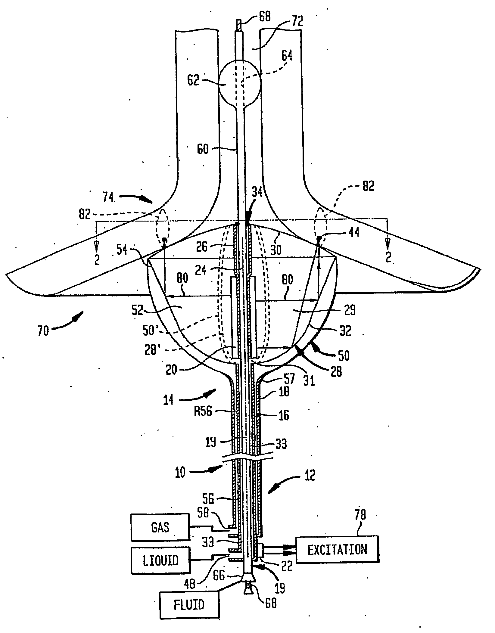 Ablation device with optimized input power profile and method of using the same