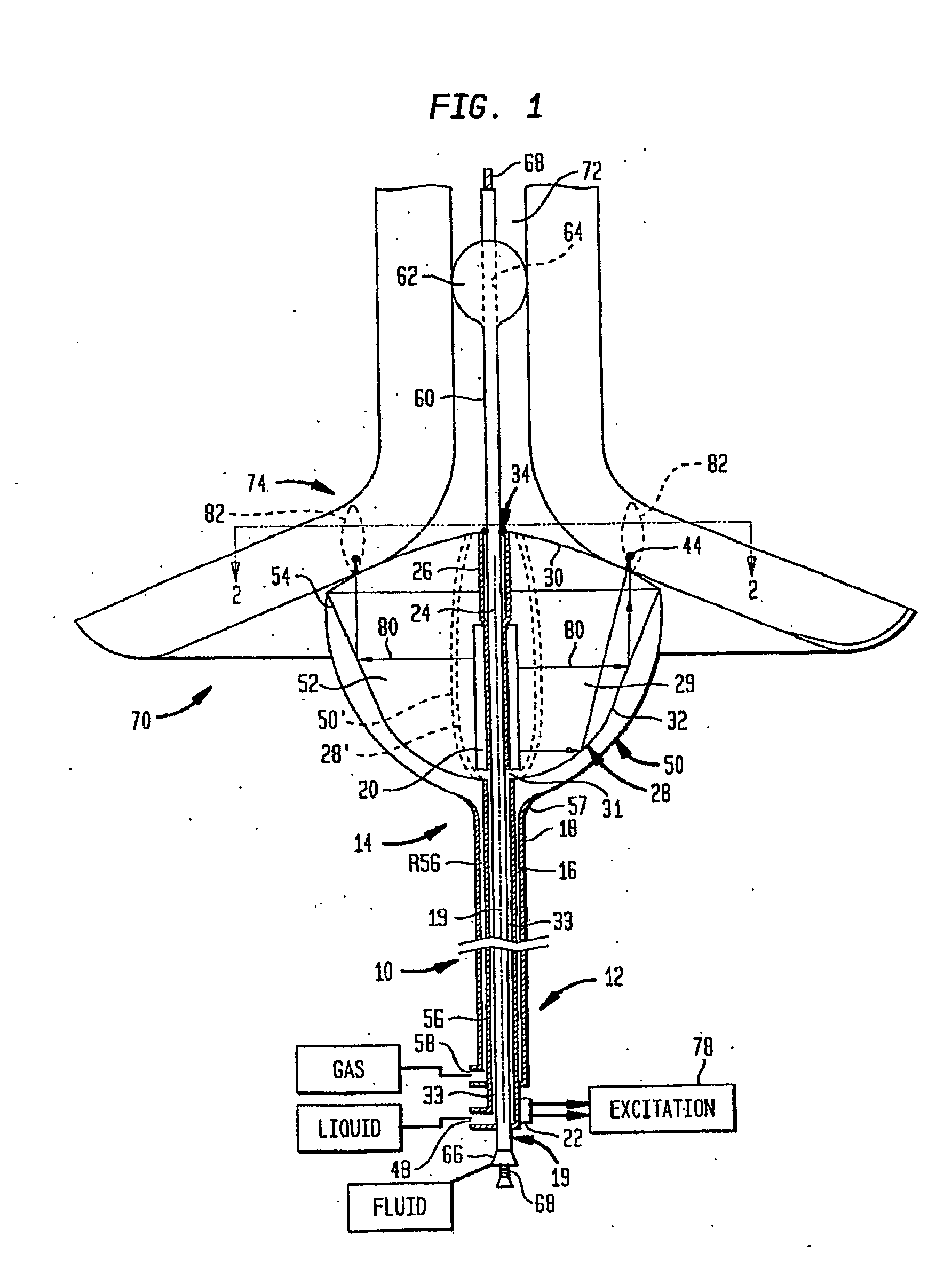 Ablation device with optimized input power profile and method of using the same