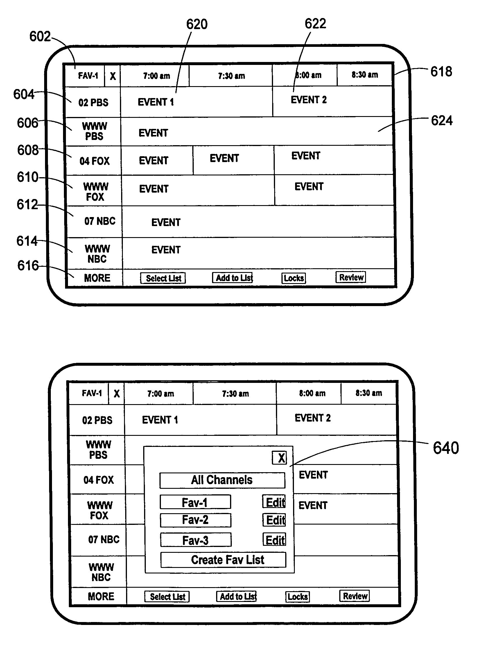 Integration of internet sources into an electronic program database list