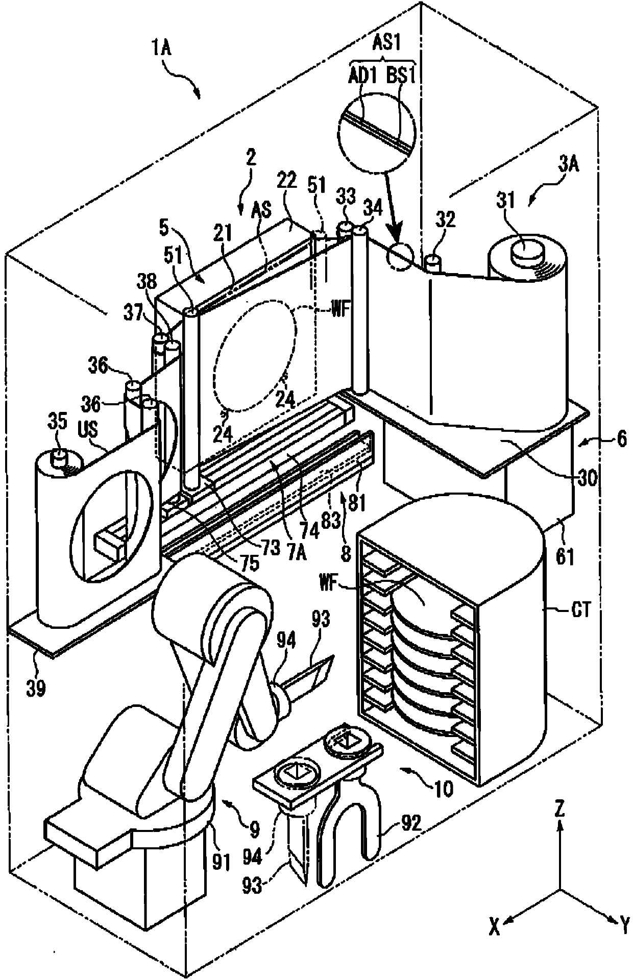 Sheet application device and application method