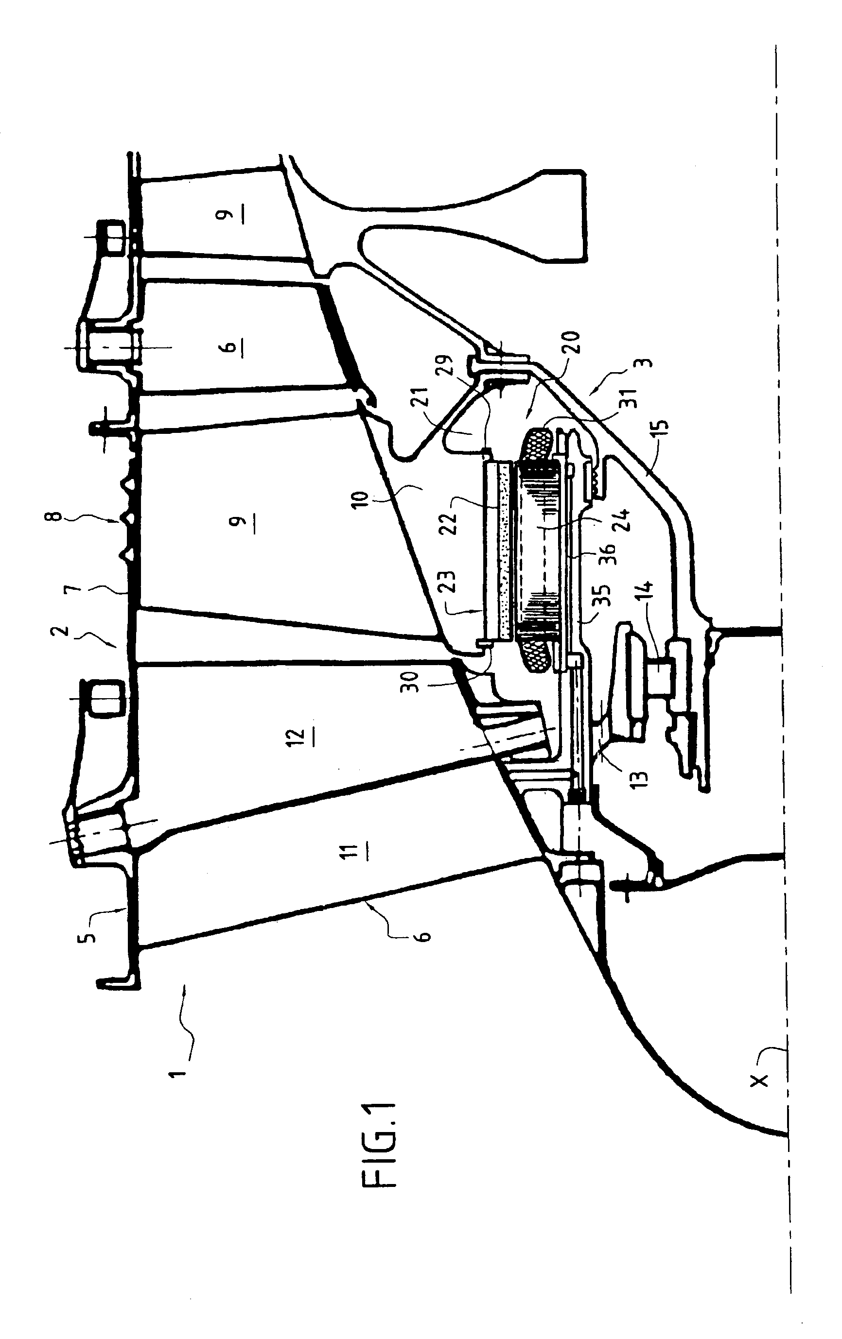 Integrated starter/generator for a turbomachine