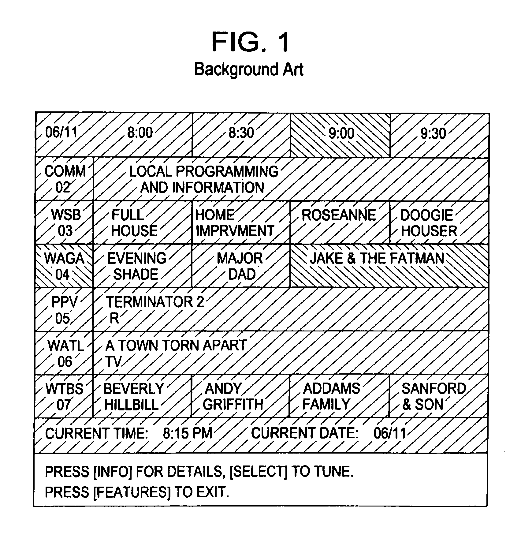 Information descriptor and extended information descriptor data structures for digital television signals