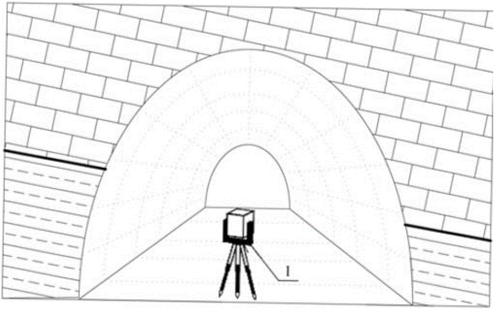 Method for measuring tunnel linear exposed structural surface based on three-dimensional laser scanning technique