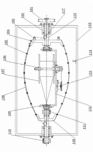 Horizontal winding machine