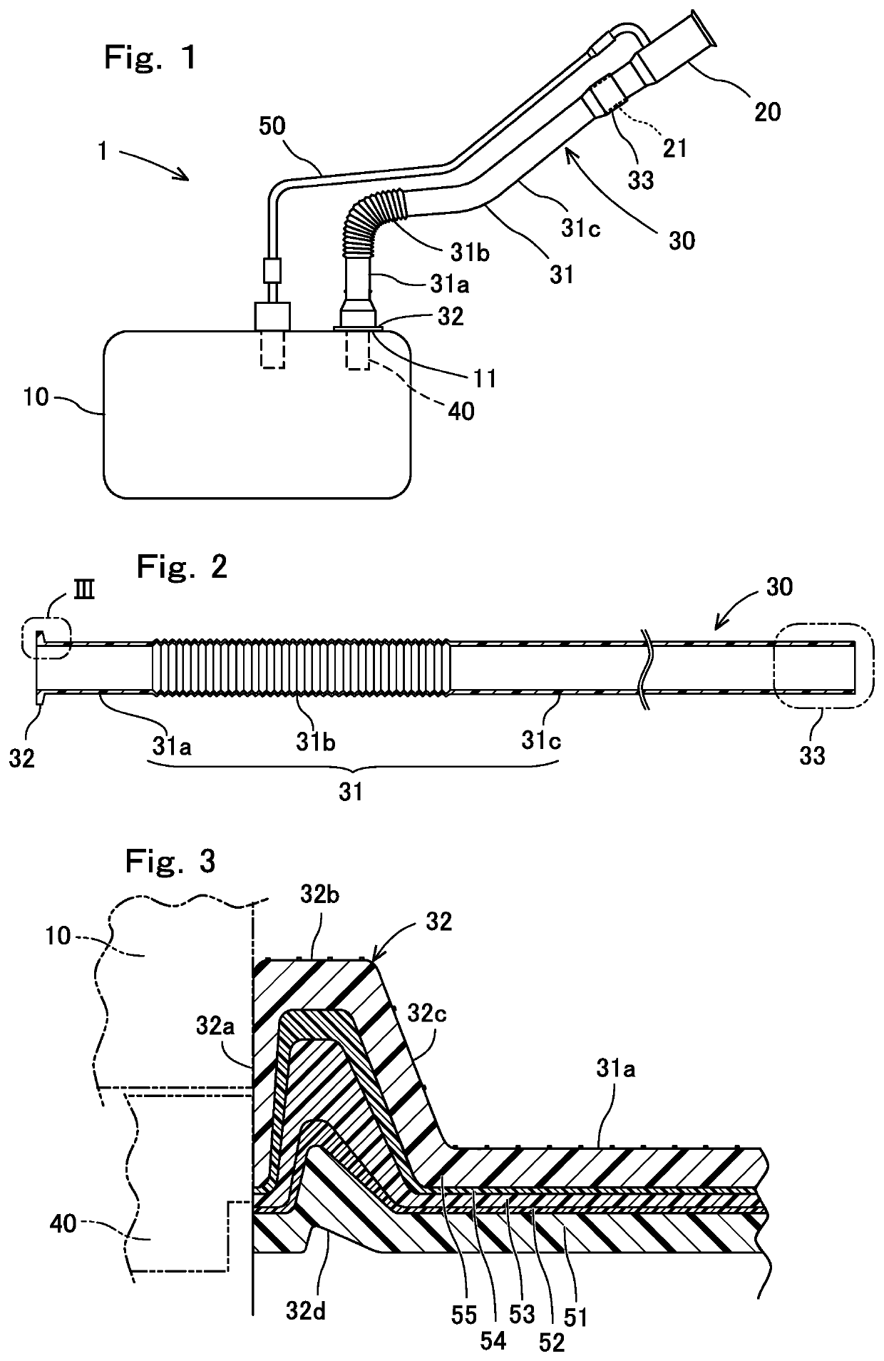 Method for installing filler tube and installation structure for filler tube