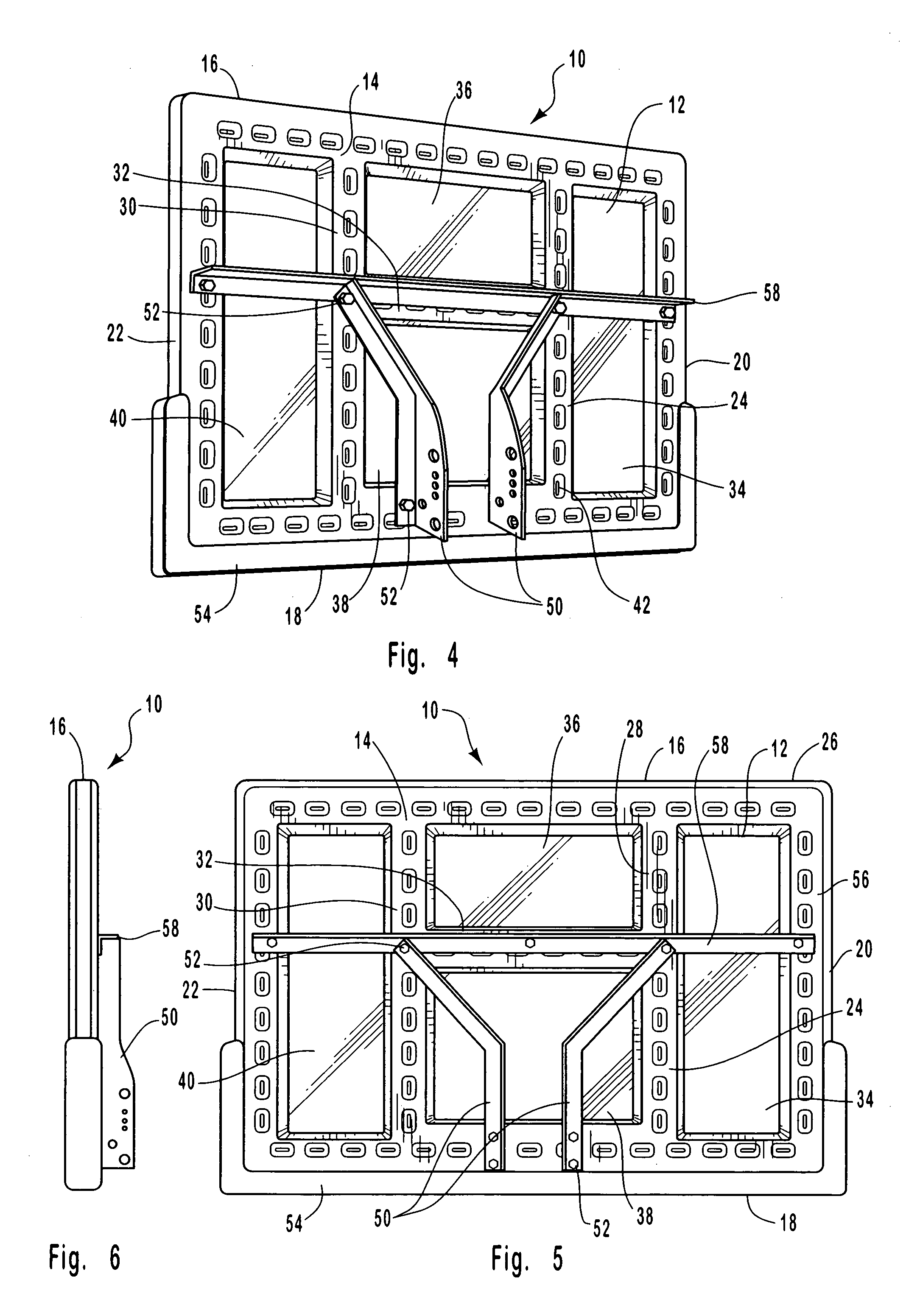 Basketball backboard