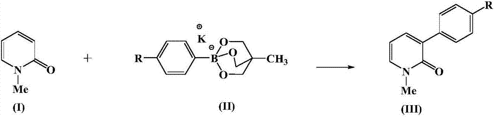 Aryl pyridone compound preparation method